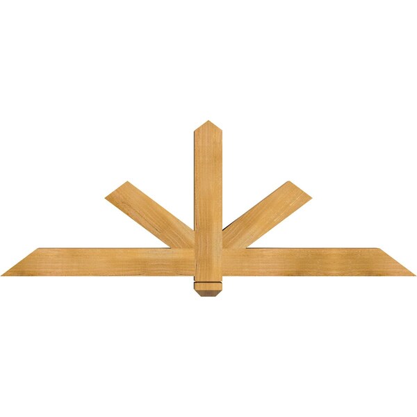 Ekena Millwork Kennewick Rough Sawn Timber Gable Bracket, Western Red Cedar, 60"W x 22"H x 4"D x 4"F, 9/12 Pitch GBW060X22X0404KEN00RWR - main
